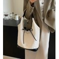 thumbnail image 3 of Canvas Bucket Bag for Women Bow Shoulder Bags Top-Handle Satchels Bags Cute Hobo Bag Purses Tote Handbags, 3 of 5