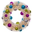 thumbnail image 1 of Corona Navideña Vickerman 762288-18 Dorada Escarchada Sin Luces, 1 of 1