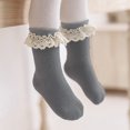 thumbnail image 3 of Generic Boys' Socks Baby and Children's Combed Cotton Lace Princess Socks for Babys Toddler Boy Girl Fashion Casual Soft Comfortable(1-3 Years,Grey), 3 of 3