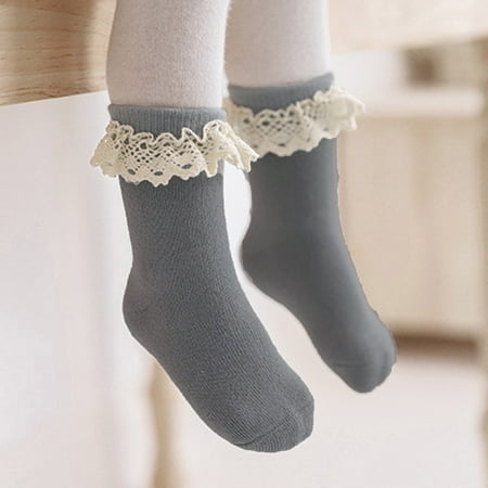 

NEGJ Baby And Children s Combed Cotton Lace Princess Socks