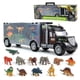 thumbnail image 1 of Dinosaur Toys Truck Transport Carrier Truck Toys With Dinosaur Toys Animals Toys Double Inside Storage Set For Kids, 1 of 5