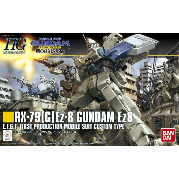 Bandai Hobby 08th Ms Team 155 Hguc Rx 79 Gundam Ez 8 Hg 1 144 Scale Model Kit Walmart Com