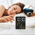thumbnail image 4 of REGALWOVEN Dimmable LED Alarm Clock - 3-Level Brightness, Large LED Display, Dual Alarms for Bedroom Black Housing and Orange Light 3.5"L x 1.0"W x 4.7"H, 4 of 6