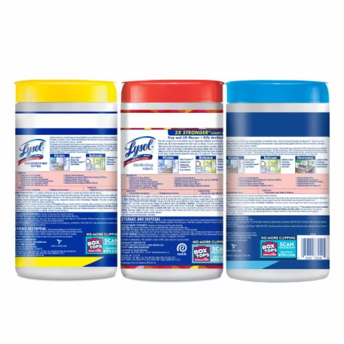 Lysol Disinfecting Wipes, Sanitizing Antibacterial&nbsp;Cleaning Wipes, Variety Pack, 3 pk of 80 ct