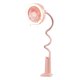 thumbnail image 1 of Ventilador eléctrico portátil creativo con luz nocturna en zigzag de 360 grados y carga USB, con clip para el hogar, carrito de golf, oficina, tienda de campaña y cochecito de exterior (rosa)., 1 of 5