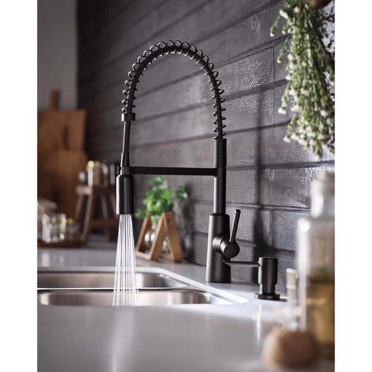 Moen Nori One Handle Black Pulldown Kitchen Faucet - Walmart.com