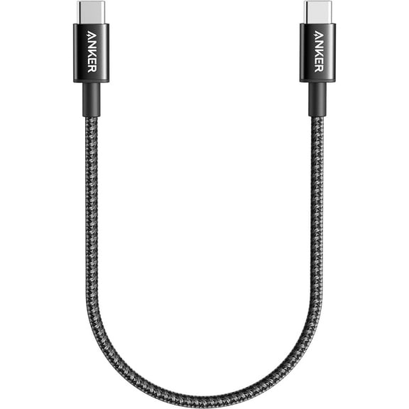 Anker USB C to USB C Cable, Type-C 60W Fast Charging Cable (1FT, 2Pack)