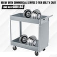 thumbnail image 3 of Acekid 2 Tier Rolling Tool Cart,330 Lbs Metal Heavy Duty Utility Cart On Wheels,2 Shelf Steel Utility Cart, Tool Storage Organizer for Mechanic, Garage, Workshop, Warehouse & Repair Shop, 3 of 7