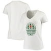 Kentucky Derby 145 Kate Lord Women's Plaid Logo V-Neck T-Shirt - White