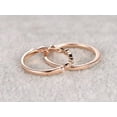 thumbnail image 4 of 1.00 Carat 2 pcs Moissanite Diamond Wedding Ring Set Stacking Curved Design art deco Ring set in 925 Sterling Silver and 18k Solid Rose Gold Plating, 4 of 5