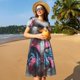 thumbnail image 4 of Disketp Lady Duck para Vestido de Manga Corta para Mujeres, Vestidos de Verano para Mujeres, Casual y Holgado para la Playa, 4 of 6