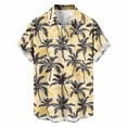 thumbnail image 6 of Titcea Hawaiian Shirts Men Short Sleeve Lapel Stylish Palm Tree Print Shirt Loose Comfort Summer Beach Vacation Tops, M-3XL, 6 of 7