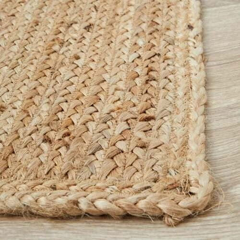 Agro Richer Natural Beige Color Square Jute Area Rugs for Living, Carpet for Kitchen outdoor & Indoor Rugs (2x2" Feet)