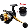 thumbnail image 1 of Double Metal Spools Spinning Fishing Reel Original Spare Spool Fishing Reels Saltwater Carp Feeder Free Metal Spare Spool Reel ,Rigid Aluminum Skeletal Frame, 1 of 6