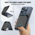 thumbnail image 4 of Woaeety Wallet Magnetic Wallet for iPhone Lightweight Magnetic Phone Wallet Stand Adjustable Leather Magnetic Card Holder for iPhone 16/15/14/13/12 Series, Not for iPhone 13/12 Mini (Black), 4 of 6