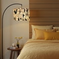 thumbnail image 6 of 2pcs Set Drum Lampshades (13"x 13"x 10"), Magnolia trendy minimalistic Floral Fabric Lamp Shades, Large Replacement Shades for Table, Floor, and Pendant Lamps, Simple Assembly Needed., 6 of 8