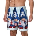 thumbnail image 2 of Haiem Cute Gnomes in USA Mens Swim Trunks with Compression Liner 2 in 1 Swimming Shorts Stretch Swimwear Quick Dry,Board Shorts-Small, 2 of 9