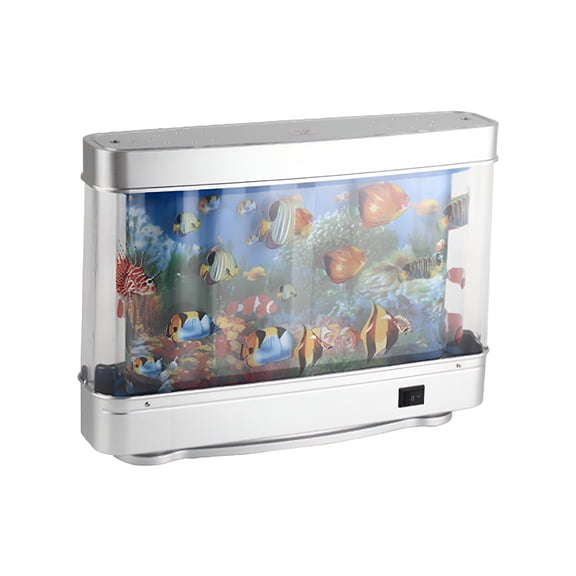 ACDANC Fish Lamp Decor Fake Fish Tank Mini Aquarium Artificial Fish Tank with Moving Fish Perfect Sensory Lamp