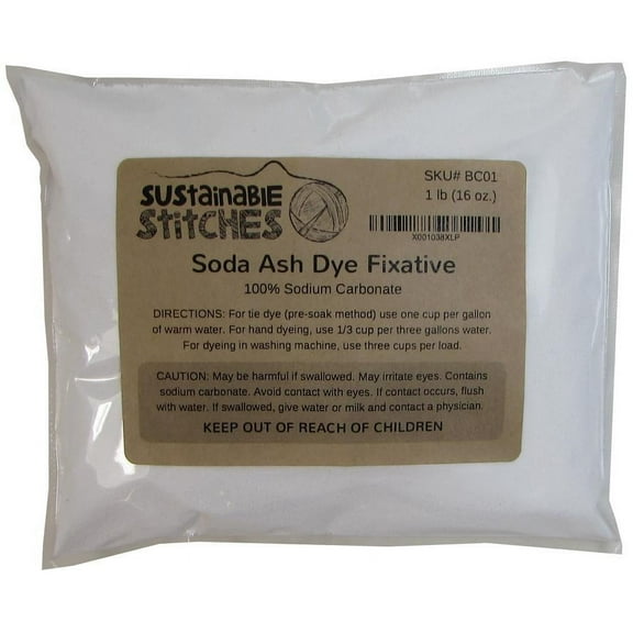 Sustainable Stitches Soda Ash Dye Fixative Pool Chemical, 1 lb