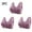 A_ Purple, variant on SMihono Stylish 3 Pack Front Closure Daisy Bras for Older Women Push Up Comfortable Bras No Underwire Seniors Full Support Padded Bras Beige L