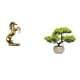 thumbnail image 1 of Estatua del caballo,Estatua de caballo de pie hecha a mano de resina de cafetería,Árbol bonsái artificial,Árbol bonsái artificial para decoración de escritorio de interior y hogar,Árbol, 1 of 8