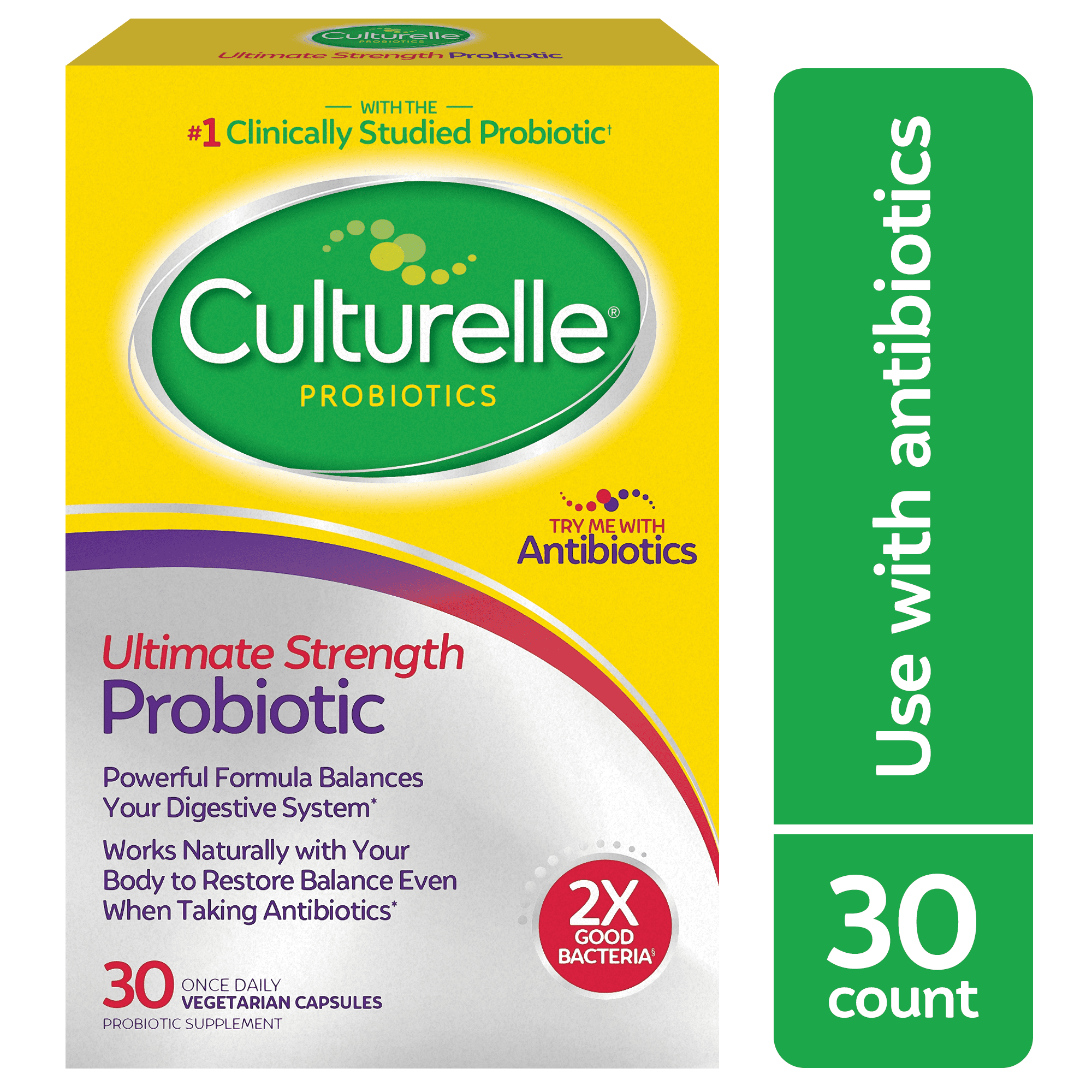 Culturelle Probiotics, Ultimate Strength Probiotic, 20 Billion CFU, 30 Vegetarian Capsules