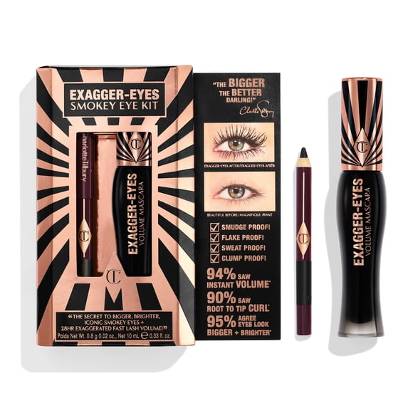 Kit de maquillaje Charlotte Tilbury Exagger-Eyes con máscara y delineador de ojos
