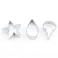 thumbnail image 2 of 3pcs/set Nasturtium Stainless Steel Cookie Cutter Fondant Cutter Sugercraft Decorating Mold Chocolate Sugercraft Decorating Tools Mold 3D Flower Biscuit Maker, 2 of 7