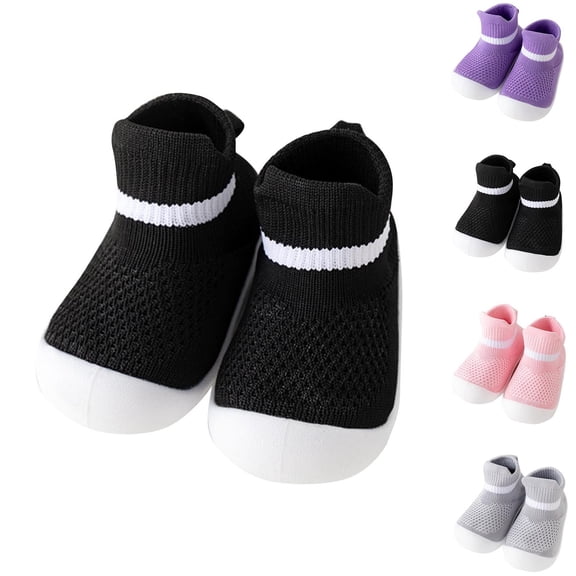 YHAJDS Toddler Knit Walkers Non Slip Soft Sole Breathable First Shoes for Infant Baby Boy Girl 6 Months-3 Years