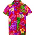 thumbnail image 1 of KING KAMEHA T-Shirts d'Été à Manches Courtes Ananas pour Hommes, Ananas, Rouge, S, 1 of 4