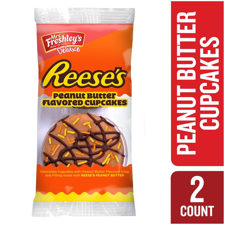 Mrs. Freshley's® Deluxe Reese's Peanut Butter Flavored Cupcakes Mrs. Freshley's® Deluxe Reese's Peanut Butter Flavored Cupcakes