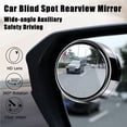 thumbnail image 4 of 2 Pcs Miroir Rond Cadre Convexe Point Aveugle Grand Angle 360 Degrés Réglable Rétroviseur Auxiliaire Sécurité de Conduite, 4 of 8