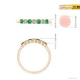 thumbnail image 5 of ANGARA Natural Half Eternity Seven Stone Emerald and Diamond Wedding Ring in 14K Rose Gold for Women (Size-2.5mm) | May Birthstone, Anniversary, Jewelry Gift for Women | Natural Emerald Ring, 5 of 9