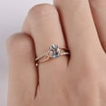 thumbnail image 2 of DPTALR Exquisite Women Oval Ring Diamond Jewelry Bride Engagement Wedding Ring, 2 of 5
