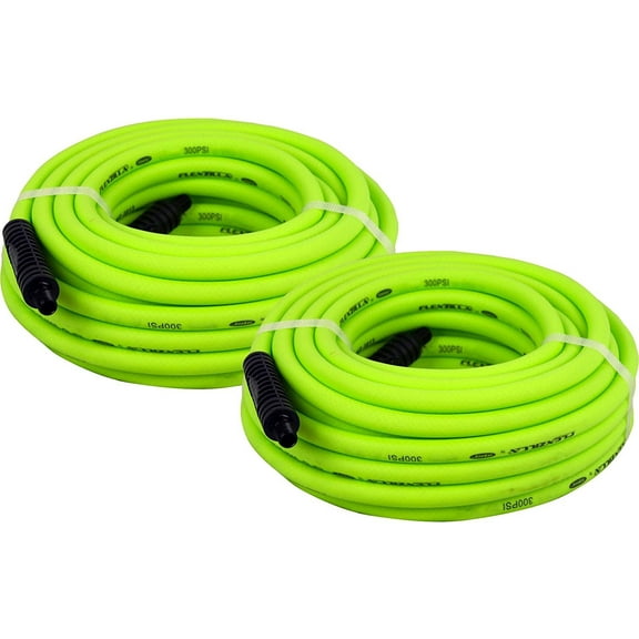 Legacy Flexzilla Polymer Air Hose HFZ3850YW2 - Standard - 2 Pack, 3/8 In x 50 Ft, Yellow