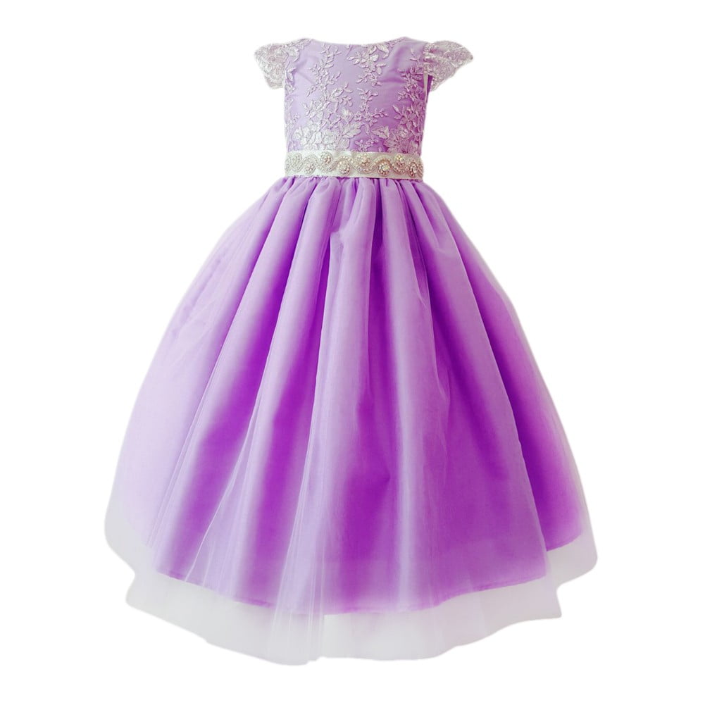 purple glitter gown