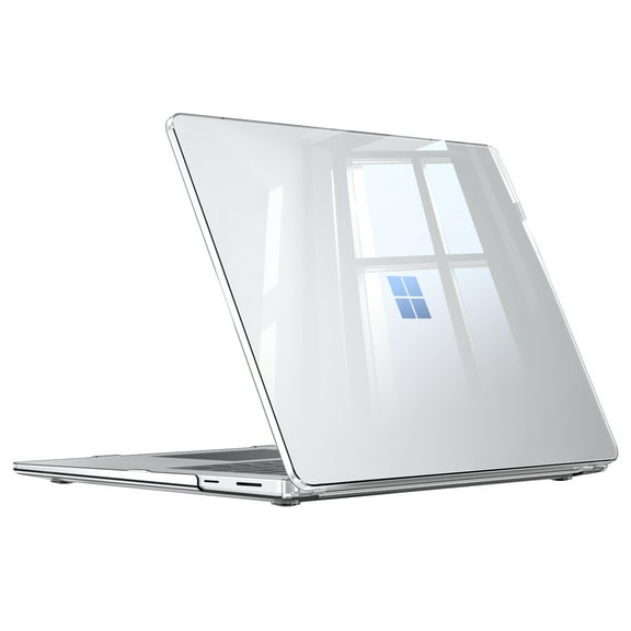 Fintie Hard Shell Case for 15" Microsoft Surface Laptop 7 (2024) Model 2037 – Slim Protective Snap-On Cover, Crystal Clear