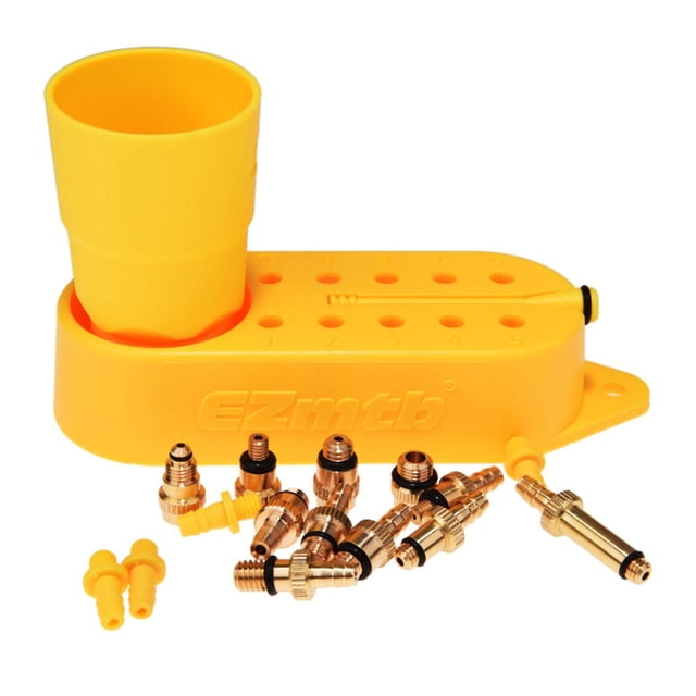 Wosthever Juego de adaptadores de purga hidráulica para bicicleta 10 en 1, junta de llenado de aceite para bicicleta de carretera Ciclismo