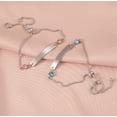 thumbnail image 1 of KAKOWELY 2 pulseras a juego para parejas: pulseras ajustables de acero inoxidable con dije de diamantes de imitación. Pulseras a juego para mujeres y hombres., 1 of 4