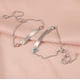 thumbnail image 1 of KAKOWELY 2 pulseras a juego para parejas: pulseras ajustables de acero inoxidable con dije de diamantes de imitación. Pulseras a juego para mujeres y hombres., 1 of 4