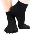 thumbnail image 3 of Mato & Hash 5 Toe Active Athletic Performance Sport Toe Socks  - Black CA7000SP S/M, 3 of 4