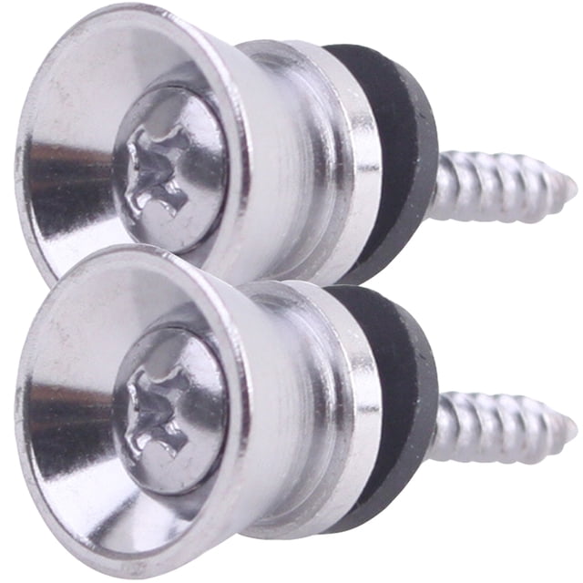 MasteelfCA 2pcs Guitar Strap Button Buckle Pegs Lock Button Metal End Pins Professional Bass Strap Studs