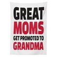 thumbnail image 3 of Ambesonne Grandma Tablecloth Rectangular Table Cover, Positive Slogan, 60"x90", Red Black White, 3 of 4