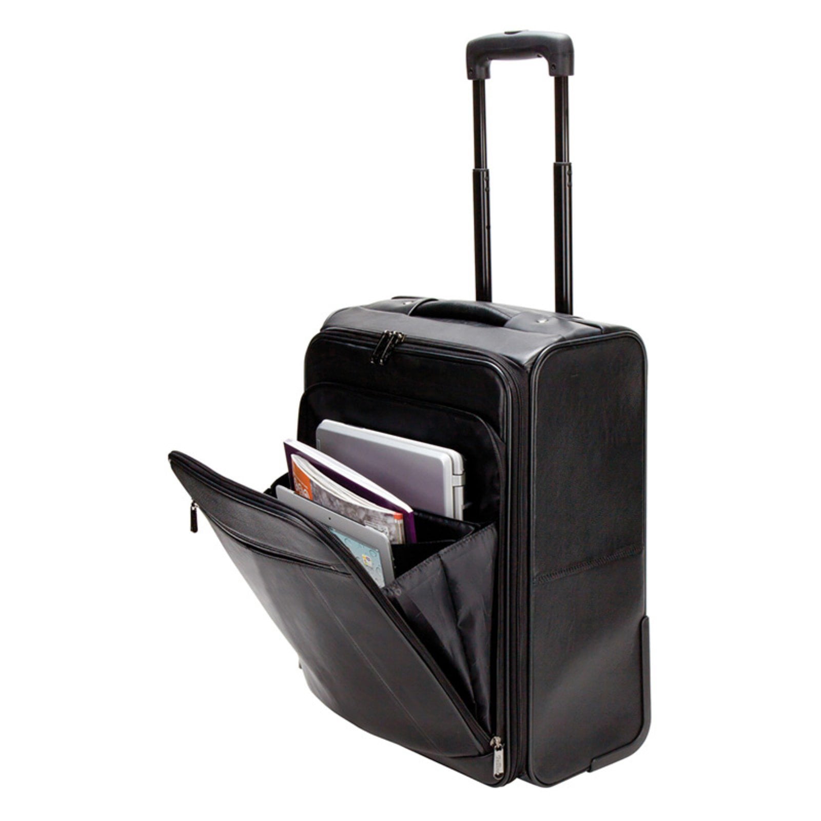 THE BELLINO PRECISION LEATHER 20" COMPUTER/TABLET CARRY-ON