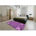 thumbnail image 4 of Ahgly Company Indoor Rectangle Patterned Dark Magenta Purple Area Rugs, 2' x 4', 4 of 6