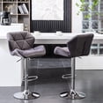 thumbnail image 7 of Gray Velvet Mid - Back Diamond Tufted Swivel Barstools for Outdoor Bar (Under Cover) Provide Comfort, 7 of 7