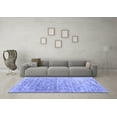 thumbnail image 3 of Ahgly Company Machine Washable Indoor Round Abstract Blue Contemporary Area Rugs, 8' Round, 3 of 4
