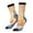 2 Black-1, variant on Sunshine Colorful Cloud Rabbit Pattern Adult Middle Tube Socks Breathable Sock Non-Pilling,Contrasting Color Design