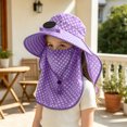 thumbnail image 5 of Anckoeil Solar Charging Fan Sun Hat with Face Cover, Adjustable Breathable Sun Protection Hat for Outdoor Cycling Hiking, 5 of 5