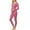 Pink, variant on Women’s Warm Microfiber Long John Pajama Thermal Set – Fleece-Lined Base Layer Shirt & Pants for Winter, Ski, Cold Weather Layering & Sleepwear, Black, Small
